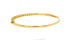 1.00 ct. t.w. Diamond Bangle Bracelet in 18kt Gold Over Sterling