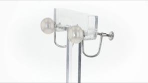 8-8.5mm Cultured Pearl Earrings in Sterling Silver