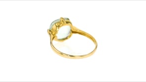 Italian 1.50 Carat Prasiolite Ring in 14kt Yellow Gold