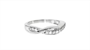 25 ct. t.w. Diamond Twist Ring in Sterling Silver