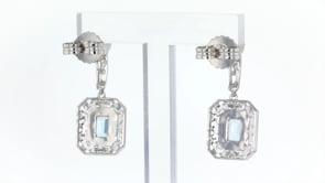 3.00 ct. t.w. Sky Blue Topaz Drop Earrings in Sterling Silver with 14kt Yellow Gold
