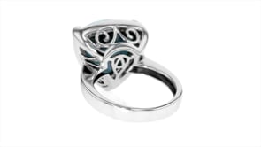 Larimar Triangle-Shaped Ring in Sterling Silver