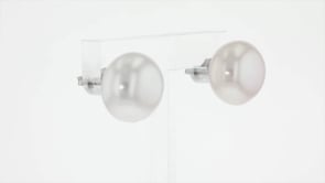 14-15mm Cultured Pearl Stud Earrings in Sterling Silver