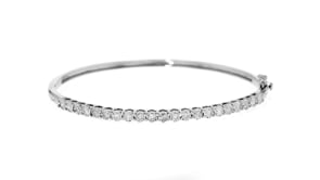 1.00 ct. t.w. Diamond Bangle Bracelet in Sterling Silver