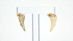 Italian 14kt Yellow Gold Wing Earrings