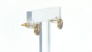 10 ct. t.w. Diamond Peace Sign Earrings in 14kt Yellow Gold