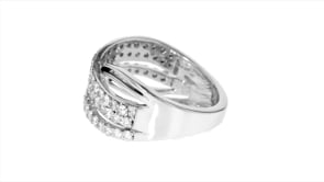 1.00 ct. t.w. Diamond Crisscross Ring in Sterling Silver