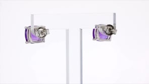 4.90 ct. t.w. Amethyst Stud Earrings in Sterling Silver