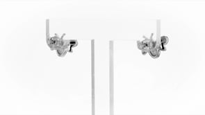 Brushed and Polished Sterling Silver Bee Earrings