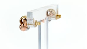 Italian 14kt Tri-Colored Gold Earrings