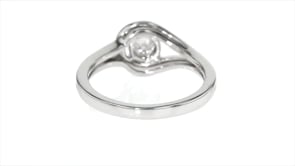 25 Carat Diamond Loop Ring in Sterling Silver