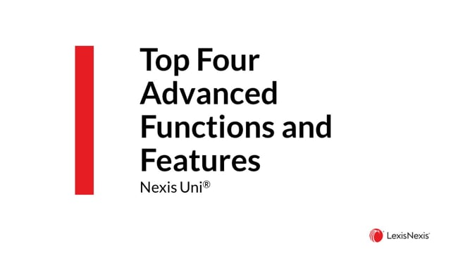 20 Minutes--Top Four Advanced Functions and Features in UNI -20200901 ES WB