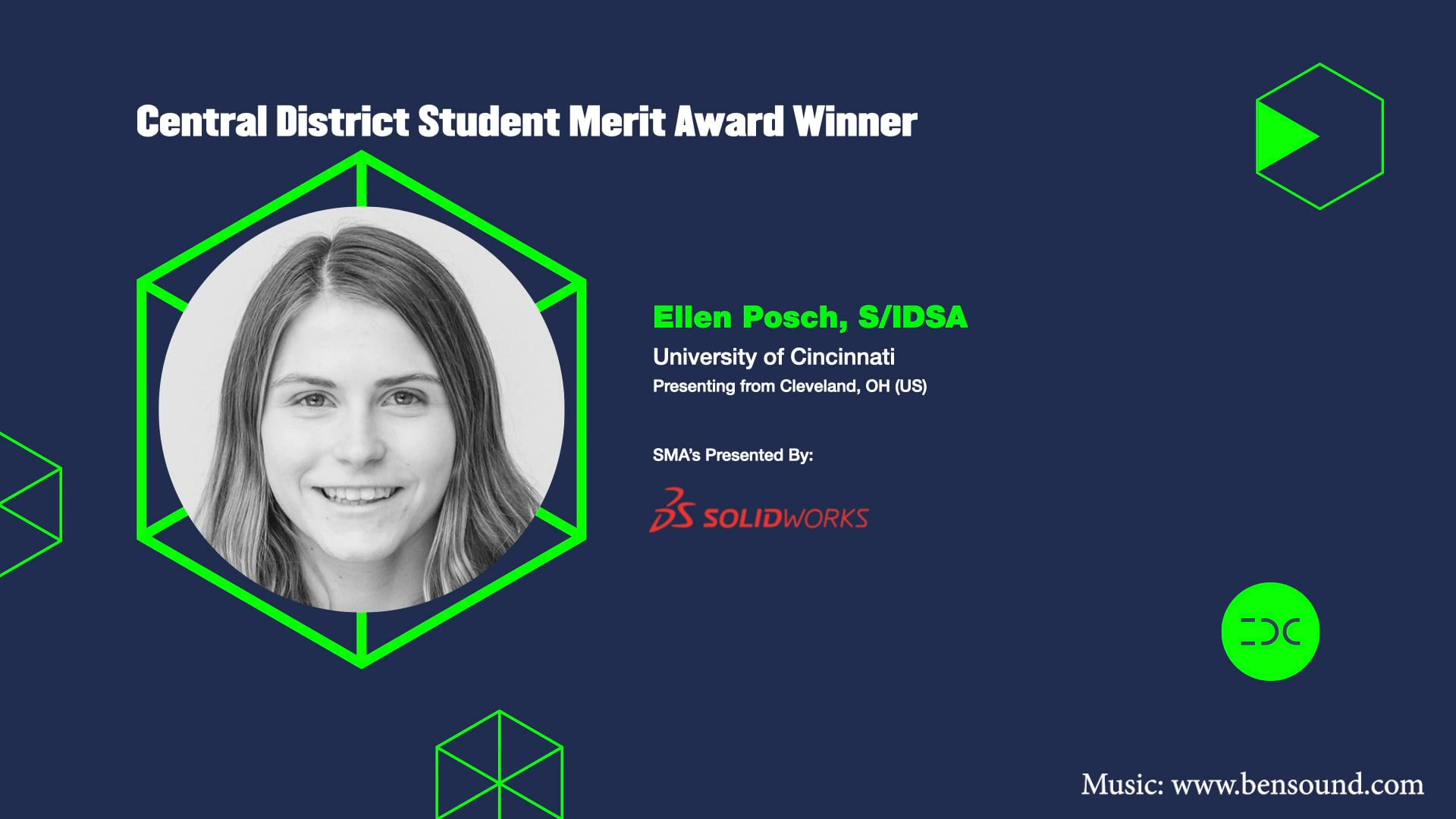 IDC 2020 - Ellen Posch - Central District Undergraduate Student Merit Award Winner