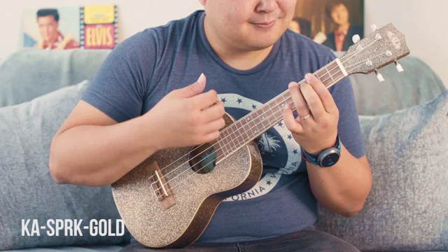 Stardust Gold Concert Ukulele - Kala Sparkle Series