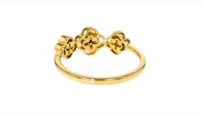 17 ct. t.w. Diamond Clover Ring in 14kt Yellow Gold