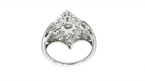 80 ct. t.w. Diamond Openwork Floral Ring in 14kt White Gold