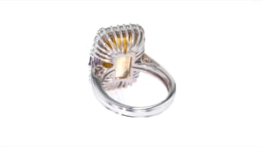 7.00 Carat Citrine, .70 ct. t.w. White Zircon and .10 ct. t.w. Iolite Ring in Sterling Silver
