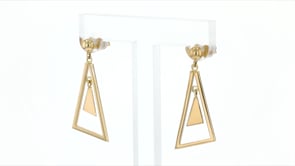14kt Yellow Gold Multi-Triangle Drop Earrings
