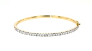 Diamond Bangle Bracelet in 14kt Yellow Gold