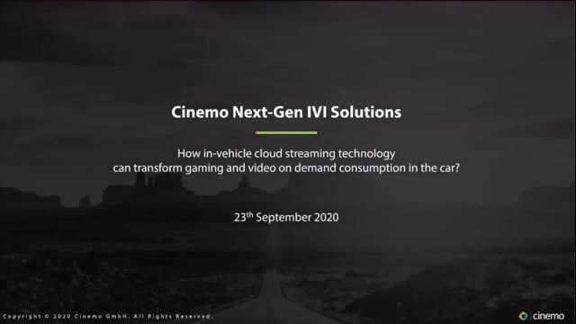 How in-vehicle cloud streaming technology can transform gaming and video on demand consumption in the car