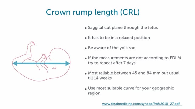 How do I get the most reliable crown-rump length measurement?