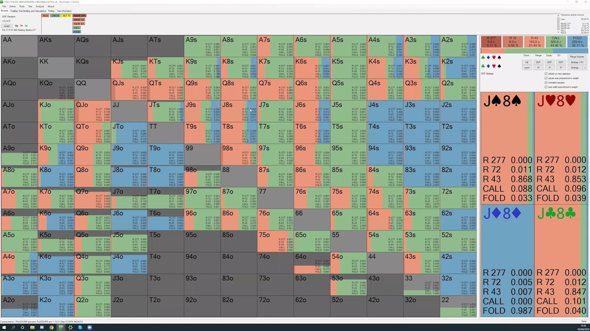 Piosolver Comparison (30bb vs 60bb)