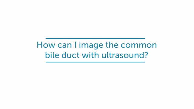 How can I image the common bile duct with ultrasound?