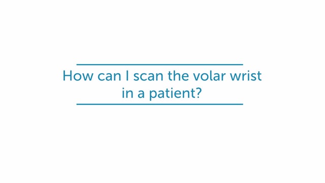 How can I scan the volar wrist in a patient?