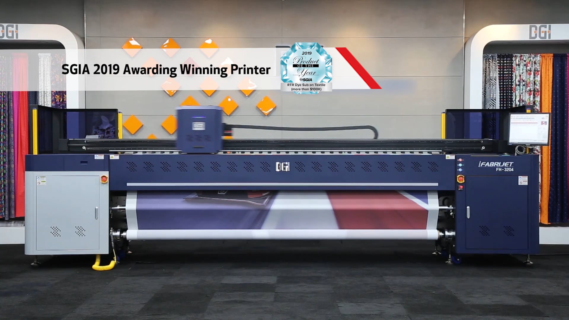 DGI FH-3204 10 Foot Hybrid Dye Sublimation Printer on Vimeo