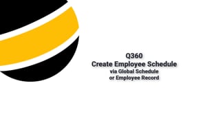 Create Employee Schedule