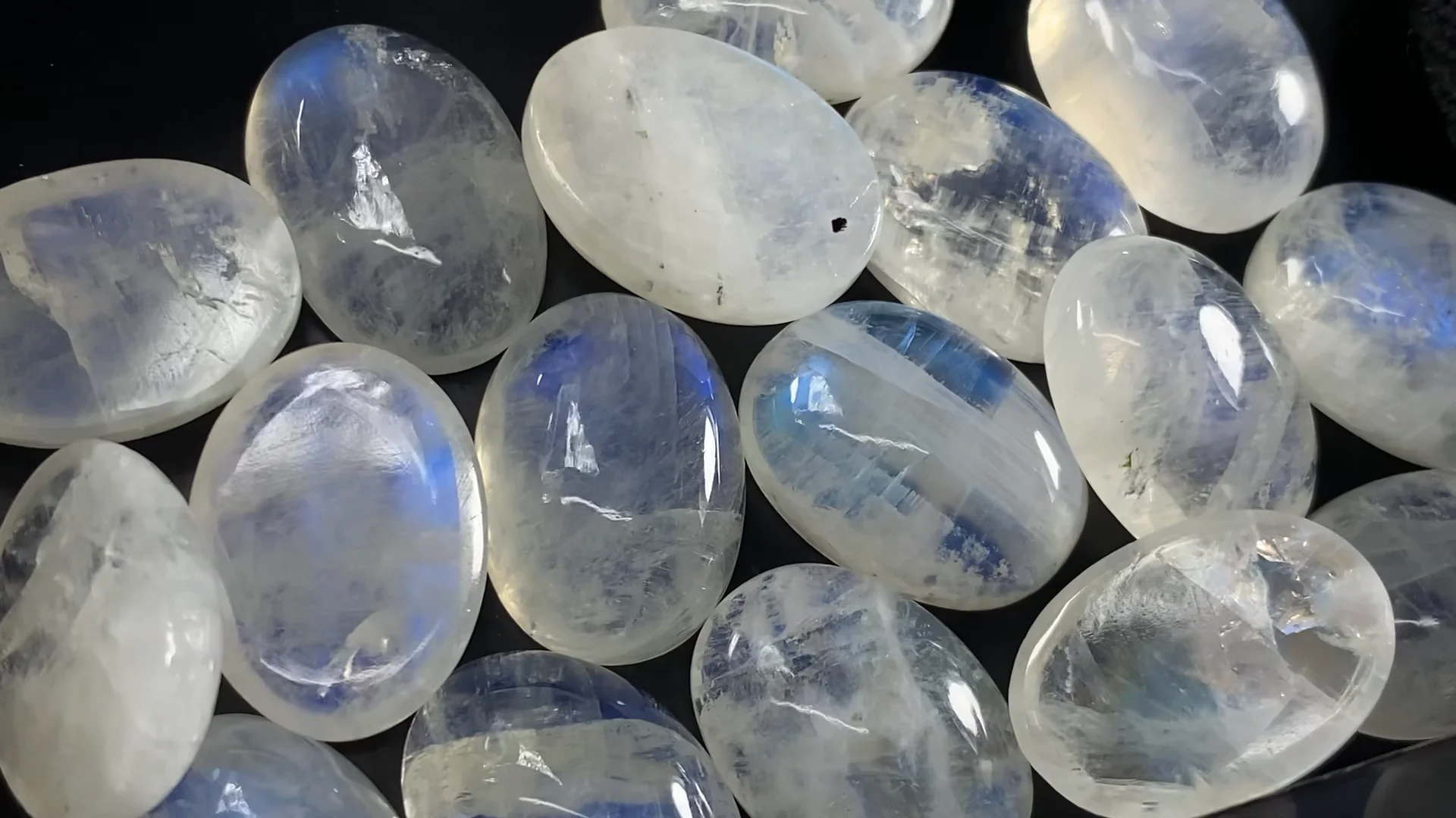 レインボームーンストーン オーバル カボション18×13mm 2個