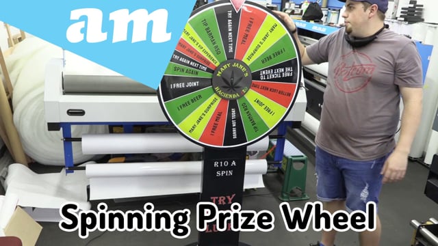 Spinning Prize Wheel Refurbished by Using Large Format Printer Print on Vinyl with ECO-Solvent Ink