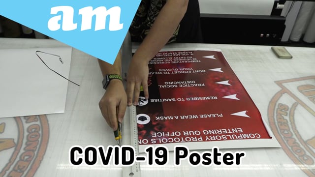 COVID-19 Regulations Poster Printed on Large Format Printer with Waterproof ECO-Solvent Ink