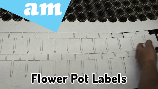 DIY Flower Pot Labels by Cutting ABS Plastic Sheet on TruCUT CO2 Laser Cutting & Engraving Machine