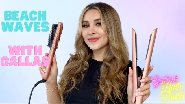 Beach wave hair outlet with straightener