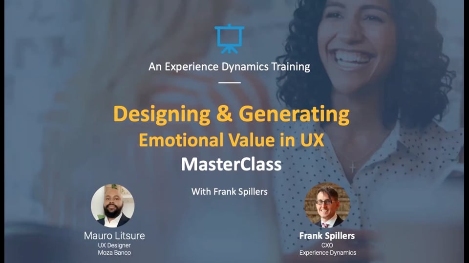 Designing and Generating Emotional Value in UX- Masterclass recording