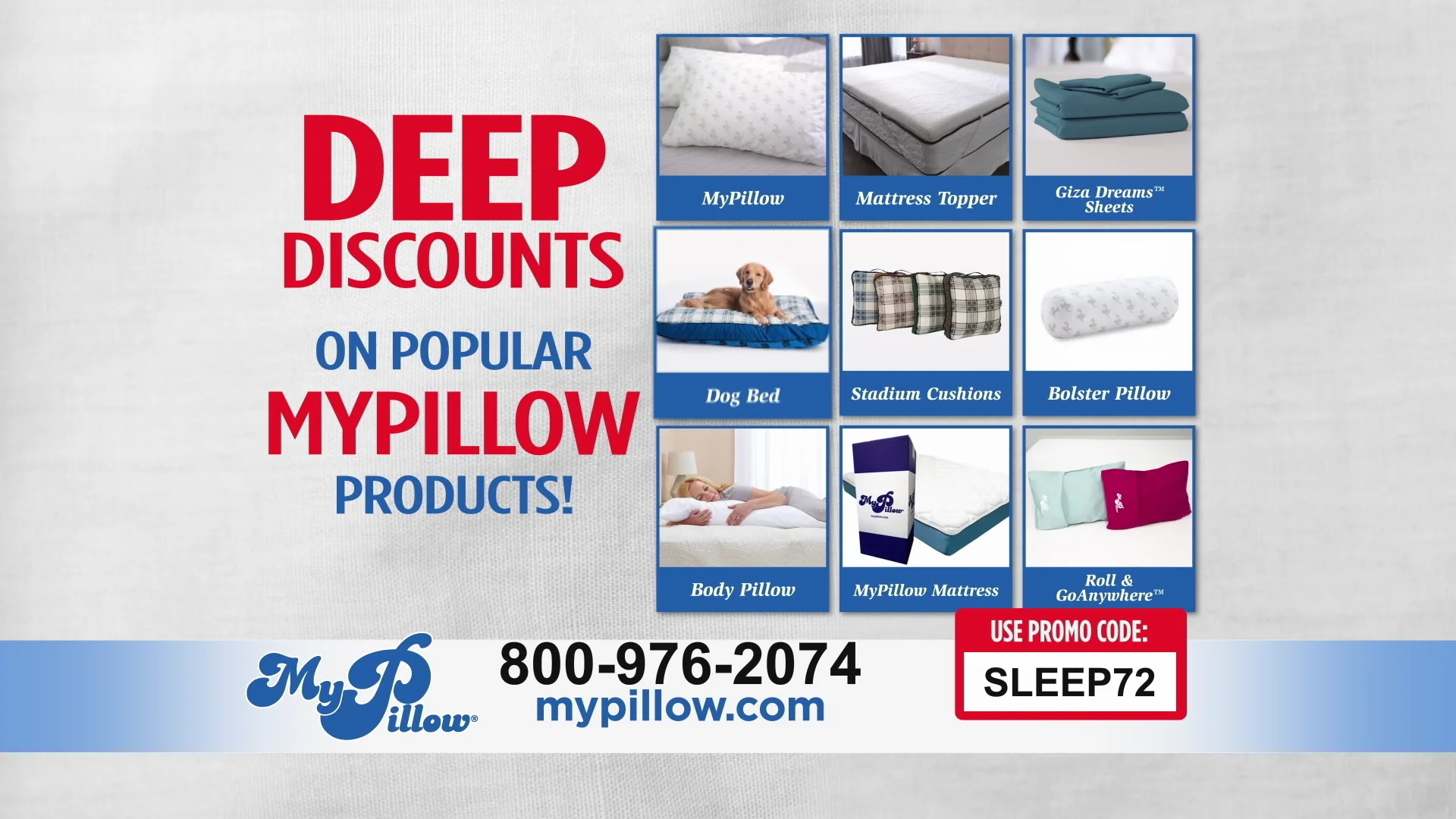 My pillow hot sale discounts