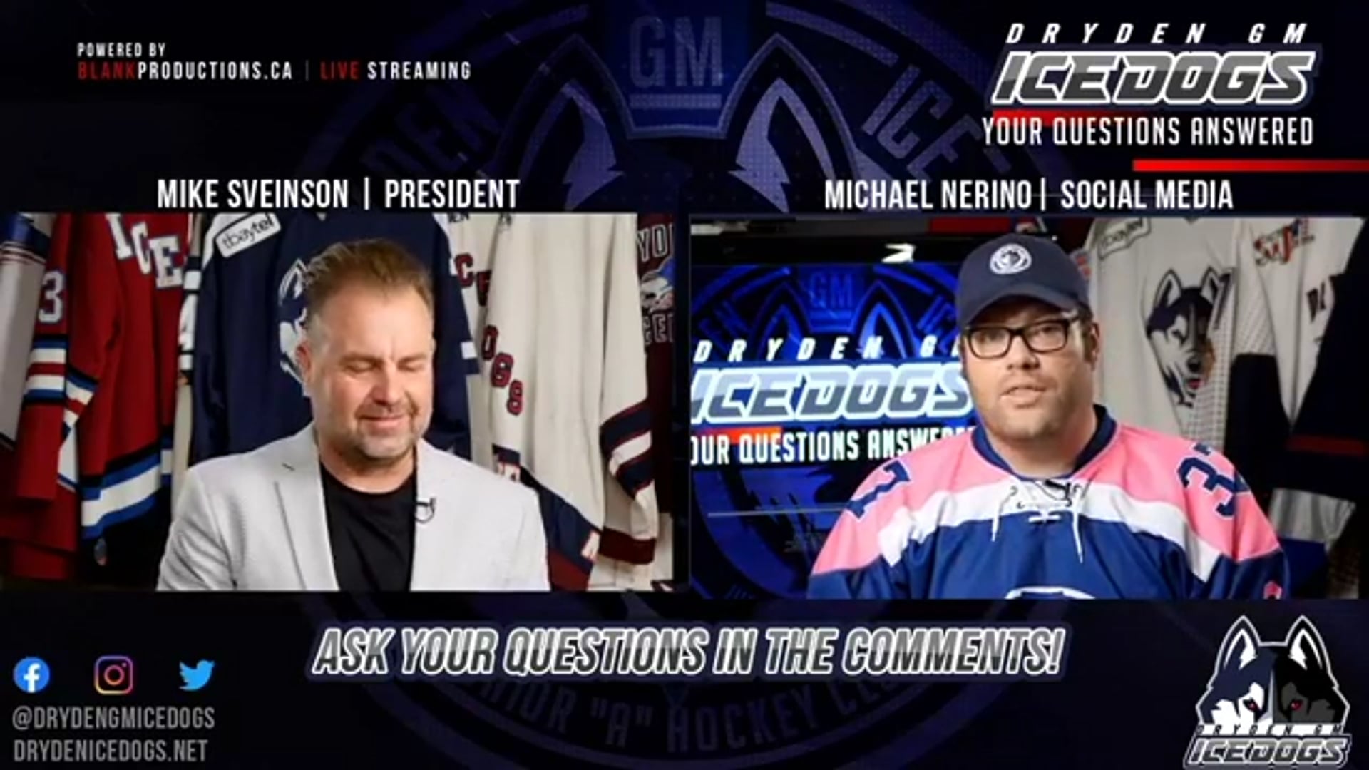 Dryden GM Ice Dogs - Your questions asked (sample)