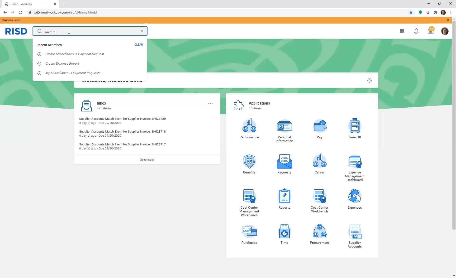 Workday Misc Payment Video - Non Employee Reimbursement on Vimeo