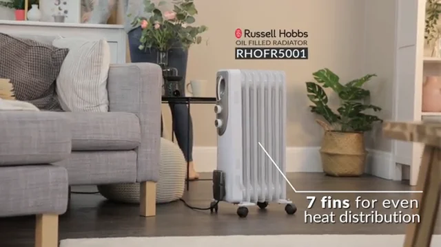 Russell Hobbs 7 Fin Oil Filled Radiator | RHOFR5001B | Ireland