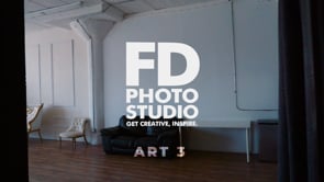 Video Gallery - Light, delicate studio with southwest windows and a rose wall