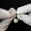 Video: 925 sterling silver ring with natural pearls and cubic zirconias