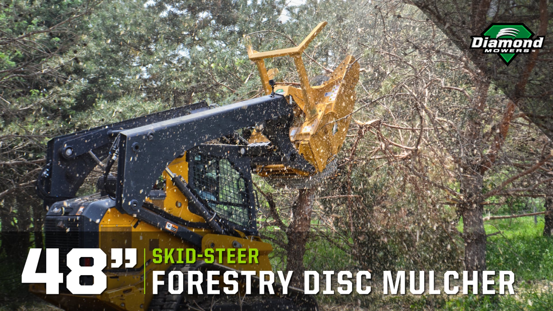 Skid-Steer 48" Forestry Disc Mulcher - Diamond Mowers