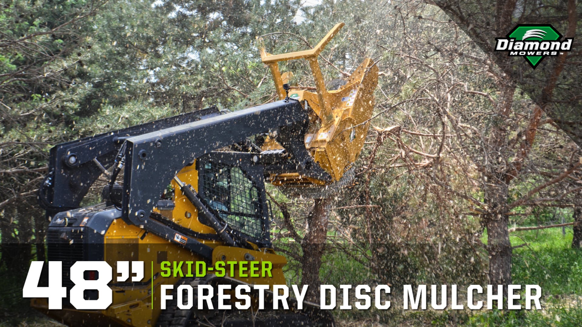 Skid-Steer 48" Forestry Disc Mulcher - Diamond Mowers