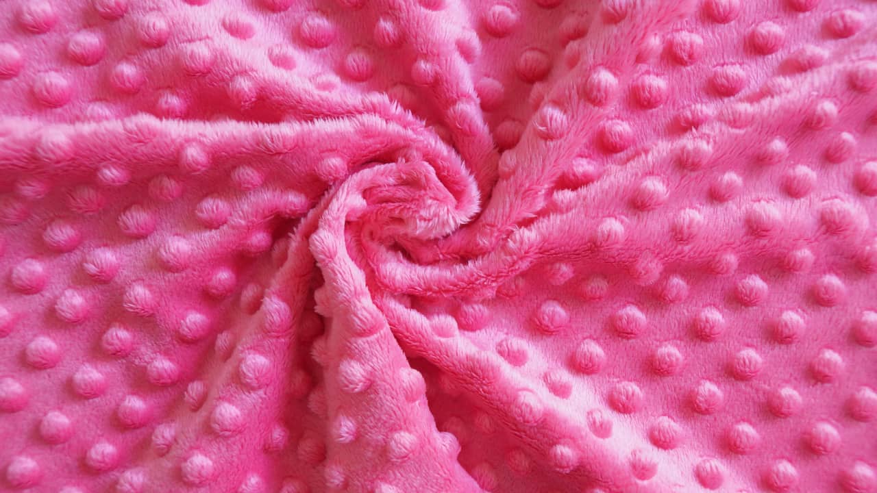 Minky Dots Strawberry Pink on Vimeo