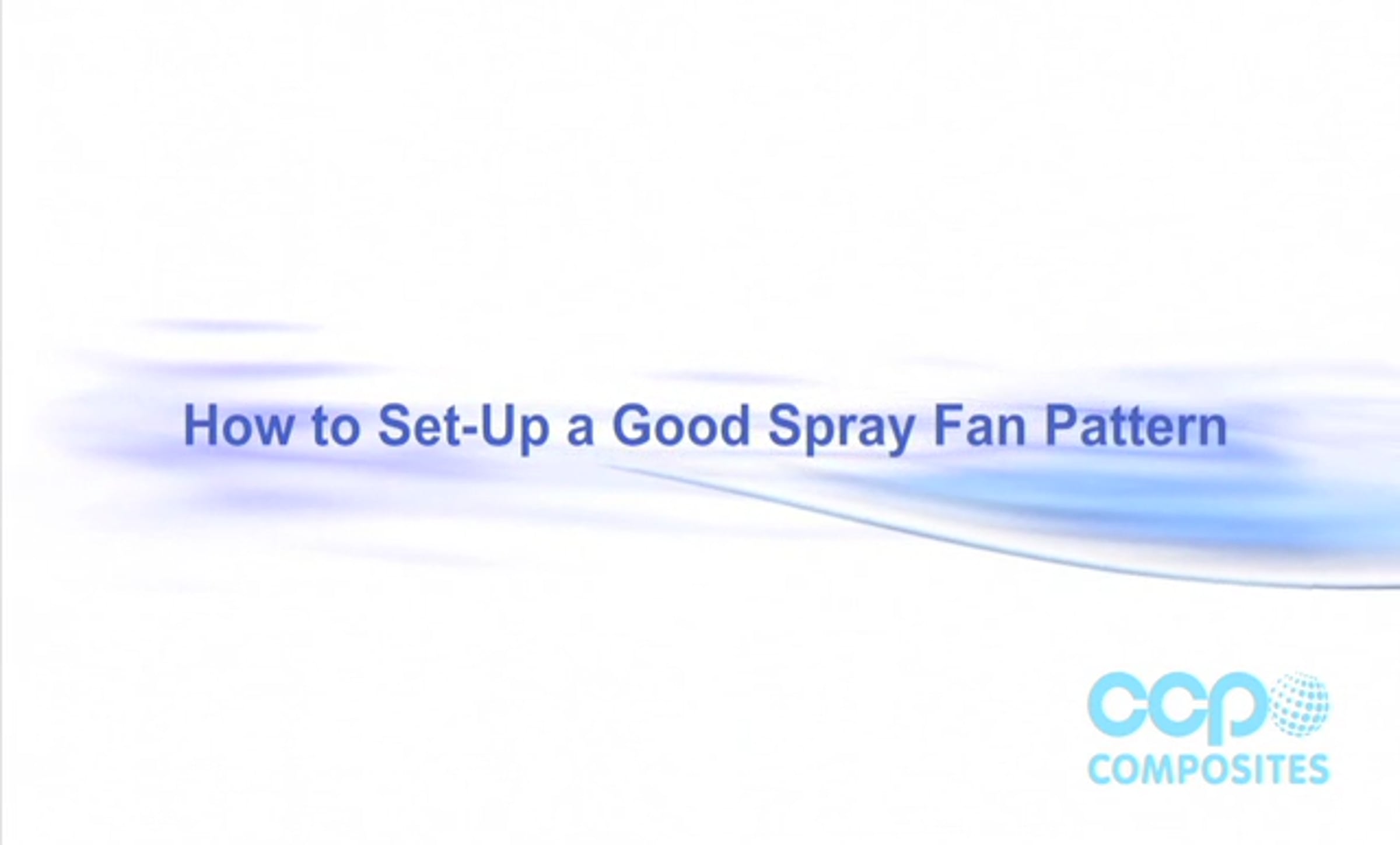 HOW TO SET UP A GOOD SPRAY FAN PATTERN | Videos & Movies on Vimeo