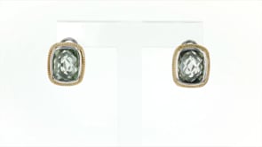 4.80 ct. t.w. Green Prasiolite Earrings in Sterling Silver and 14kt Yellow Gold