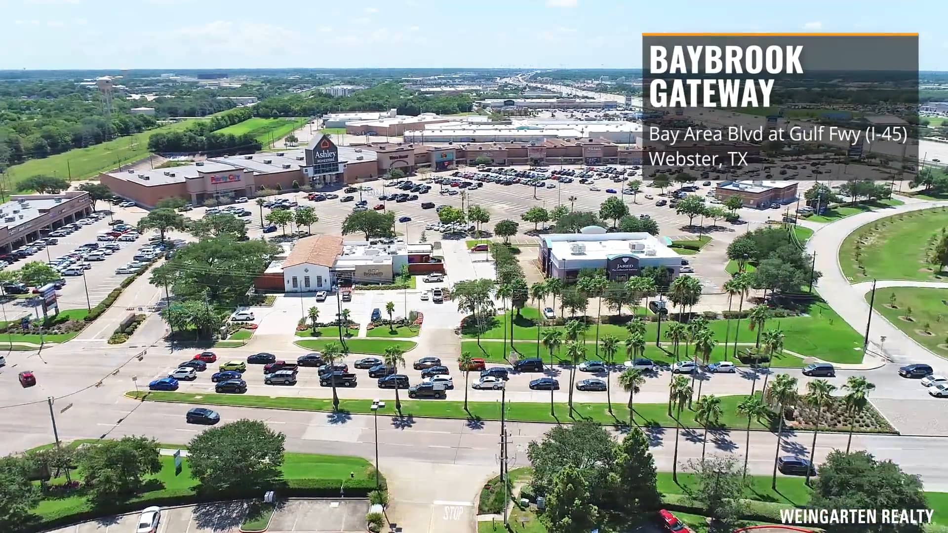 Baybrook Gateway Drone Property Tour Webster, TX on Vimeo