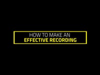 How to make an effective recording - Phantom RVM