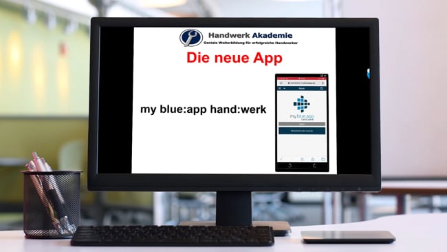 Allgemeines zur my blue:app hand:werk